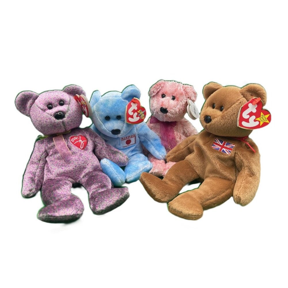 Ty Beanie Baby Bear Bundle International Beanbag Plush Stuffed Animal Toys Y2K